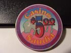 PUEBLO OF SANDIA CASINO $5 hotel casino gaming poker chip - Albuquerque, NM