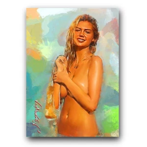 Kate Upton #28 Art Card Limited 44/50 Edward Vela Signed (Celebrities Women) - Picture 1 of 2
