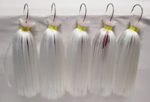 5 units - Mojo Jigs Striper Parachute Lures 6oz 8/0 Spire White Pink Lot - Picture 1 of 5