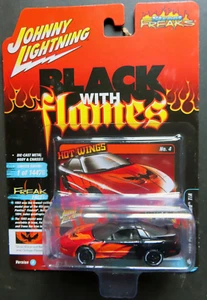 Johnny Lightning Street Freaks 1993 Pontiac Firebird T/A Black with Flames 1/64 - Picture 1 of 2