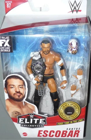 SANTOS ESCOBAR WWE Mattel Elite Series 87 Figure NXT Cruiserweight Title DMG PKG Cover