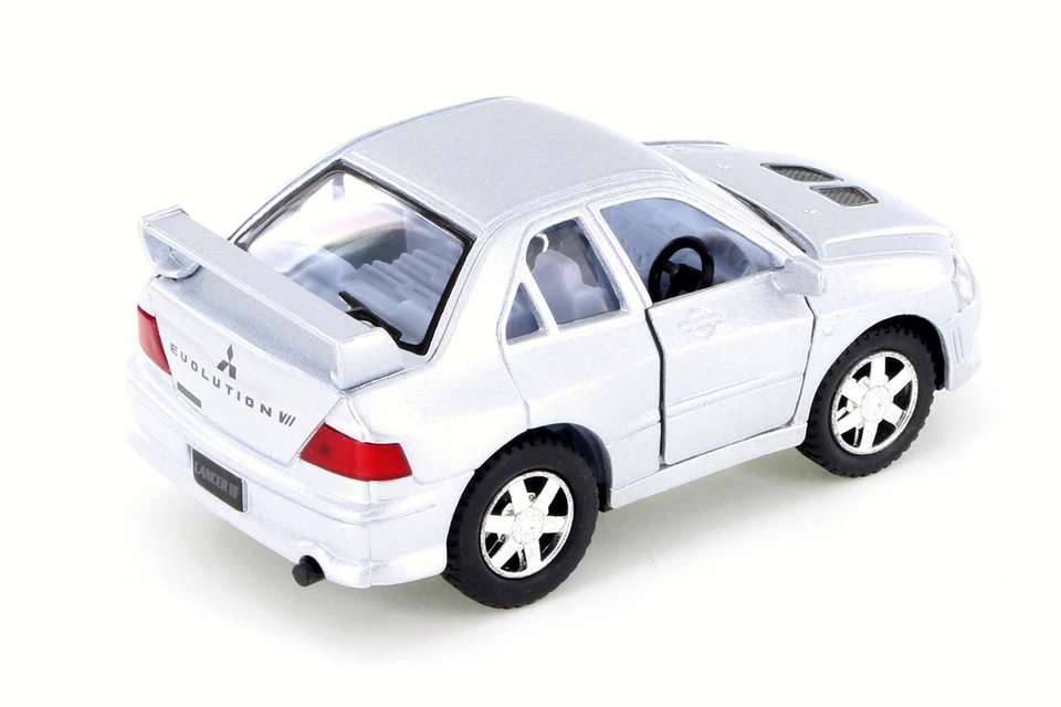 COCHE DIECAST MITSUBISHI LANCER EVOLUTION VII PLATEADO 4" KINSMART 4010/11D Foto 1 de 1
