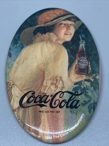Vintage Coca Cola Advertisement Hand/Pocket Coke Brand Purse Mirror 1984 - Picture 1 of 6