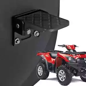Universal ATV Foot Rests for Rear Passengers - Metal & Non-Slip Tread - Picture 1 of 7