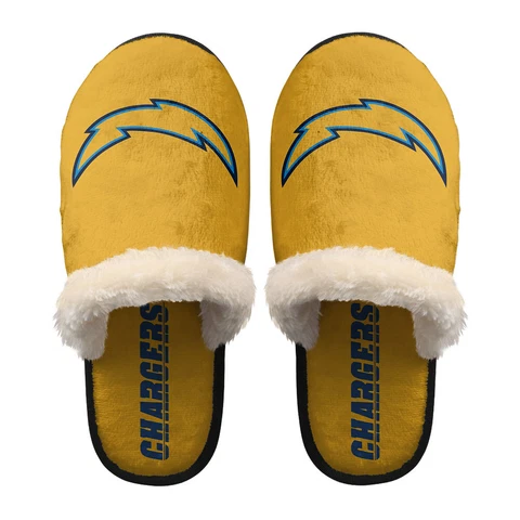 Los Angeles Chargers Unisex Fleece Slippers Warm Anti-slip House Indoor Shoes Cover