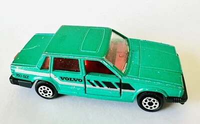 Vintage Majorette 230 Volvo 760 GLE Green Made in France Metal 1/61 No. 230 - Image 1 of 4