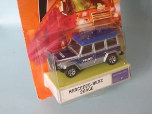 Matchbox Mercedes-Benz 280GE Polizei Silver Body 70mm Model Car Euro BP - Imagen 1 de 2