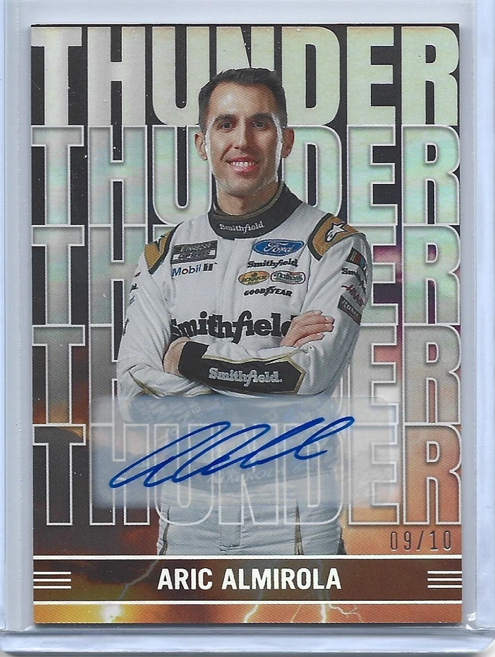 ARIC ALMIROLA 2023 Panini Chronicles Racing #7 NASCAR THUNDER Auto #/10 - Image 1 of 1