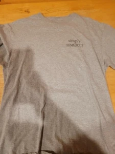 Simply Southern Collection Short Sleeve Shirt Size L "Land Of The Free" K1 - Picture 1 of 6