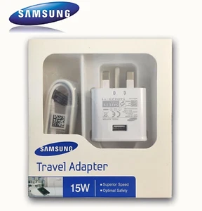 Fast Mains UK Charger Micro USB Cable For Android Samsung Galaxy S7 Edge S6 S5 - Picture 1 of 9
