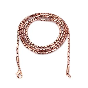 100% Oxidized Pure Copper Box Chain Herringbone Necklace Gift For Jewelry RJ-007 - Picture 1 of 6