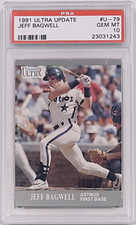 1991 ULTRA UPDATE JEFF BAGWELL ROOKIE ASTROS RC #U-79 PSA 10 GEM MINT