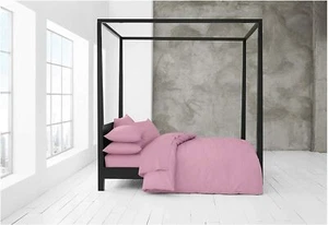New Diamond Range Luxurious Duvet Cover Set-Reversible Bedding-Double-Pink - Picture 1 of 2