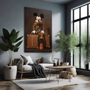 Mickey Mouse Passinger Graffiti Wall Art Canvas Unframed Print Art - Picture 1 of 4