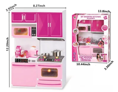 Muñeca Moderna Cocina Mini Juego|Juguetes de Cocina Juego de Simulación con Luz y Sonidos Foto 1 de 4