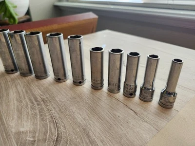 Cornwell 3/8 Deepwell 6 point Sockets Metric 19MM 18MM 17MM 16 MM 13MM 10MM 9MM - Image 1 of 3