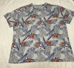 Tommy Bahama T-Shirt Herren XL Blau Blumen Tee Kurzarm Baumwolle Hawaii - Bild 1 von 7