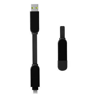 Rolling Square inCharge X 100W 6 in 1 Keyring Cable - Lava Black - Image 1 of 4