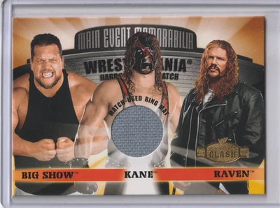 Fleer WWF Championship Clash Big Show 2001 Kane Raven Evento Principal Memorabilia Mat Foto 1 de 2