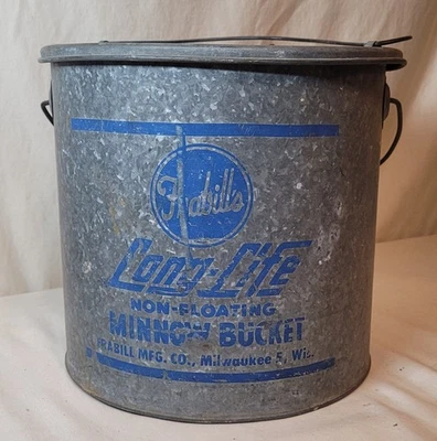 Vtg Frabills Long Life Minnow Bucket - Image 1 of 4