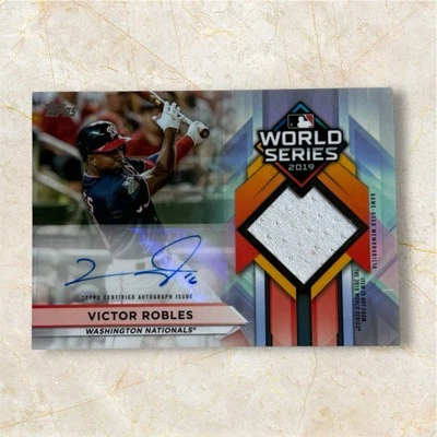 Victor Robles 2020 Topps Autograph Jersey Relic ‘19 Nats World Series Card #/50 - Image 1 of 2