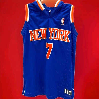 'RARE' IYT NBA🏀'New York Knicks' Anthony'#7 Basketball Hoodie Jersey-Y Sz M - Image 1 of 4