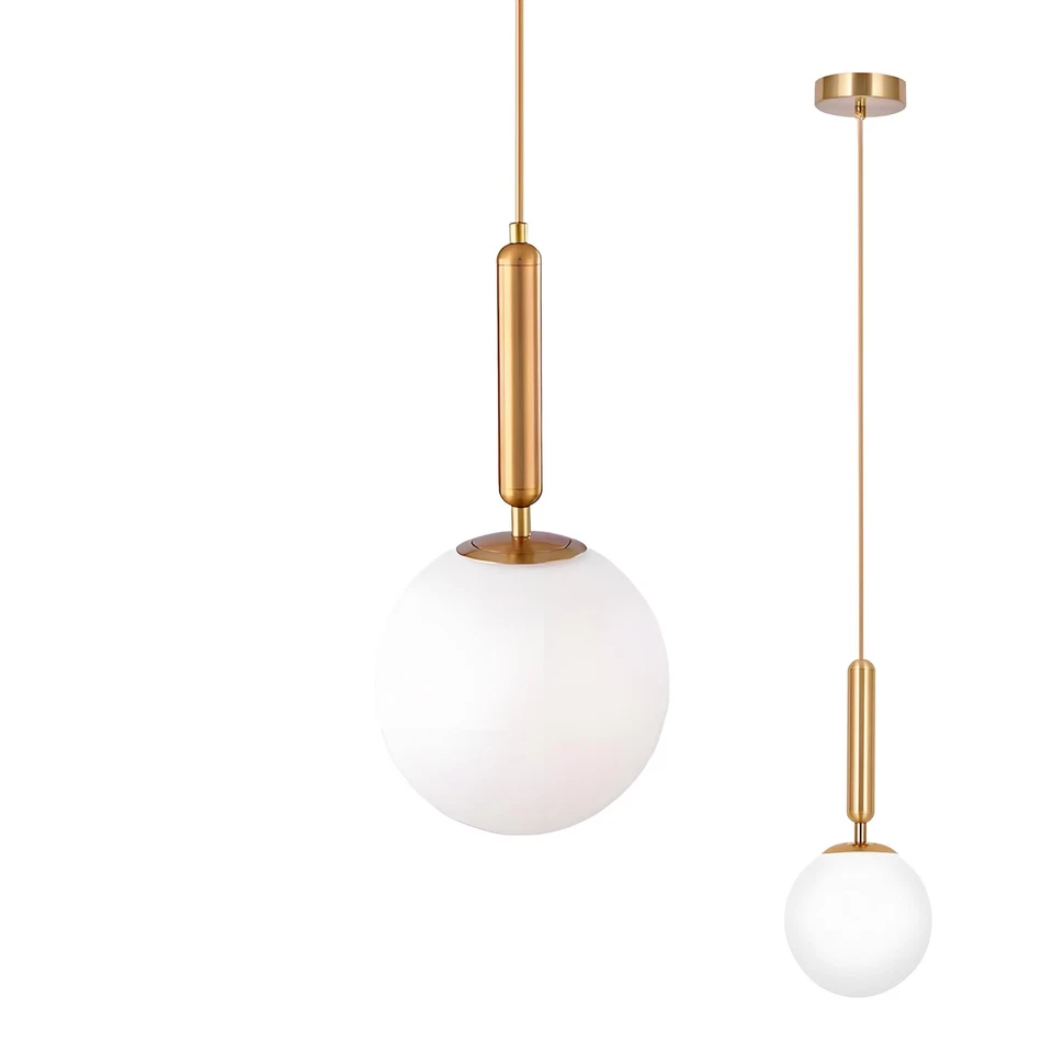 LFsem Nordic Moderne Simple Suspension Lampe Boule De Verre Plafonnier Simple - Photo 1/1