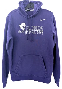 Florida Southwestern State College Purple Nike Hoodie Sz M Captain Blackbeard - Picture 1 of 15