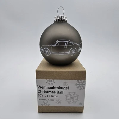PORSCHE Christbaumkugel, Weihnachtskugel, #4, 50Y 911 Turbo, limitiert, turbonit
