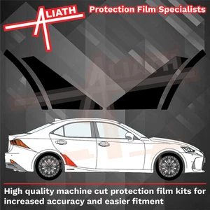 Passend für Lexus IS 2013-19 Hecktür QTR Bogen SCHWARZ Steinschlagschutz Lackschutzfolie - Bild 1 von 4