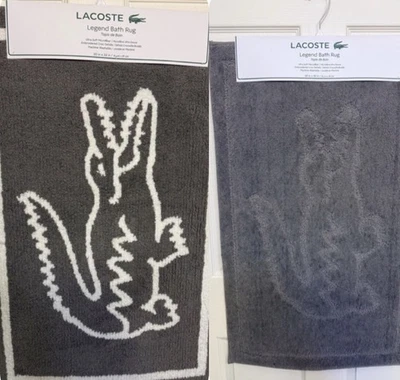 Tapete de banho LACOSTE icônico logotipo antiderrapante ultra macio 20 x 32” disponível 2 cores novo - Imagem 1 de 4