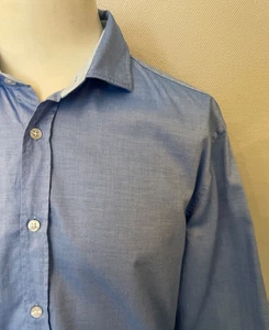 Camicia Hugo Boss - Camicia formale slim fit uomo blu lavaggio ghiaccio cotone - Taglia XL - Foto 1 di 9
