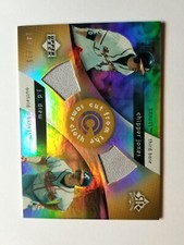 CHIPPER JONES J.D DREW 2005 UD REFLECTIONS DUAL JERSEY #144/225 BRAVES 