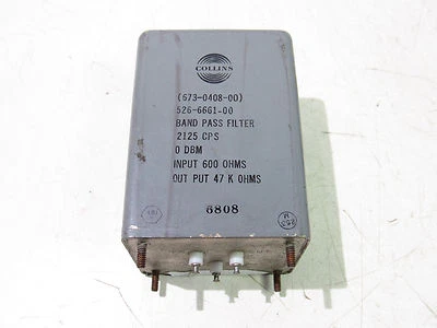COLLINS 673-0408-00 526-6661-00 BAND PASS FILTER 600OHMS 47K OHMS ***XLNT*** - Image 1 of 4