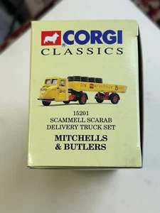 Corgi Classics Brauerei Sammlung Ltd Ed 15201 M & B Scammell Skarabäus LKW Set - Bild 1 von 4