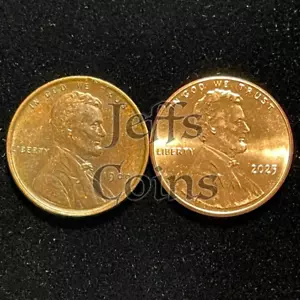 1909 VDB & 2025 Lincoln Cents First & Last Penny Ever! Weizenrücken & Union Schild - Bild 1 von 2
