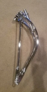 QUALITY BENT LOWRIDER SPRINGER FORK  26" BEACH CRUISER BICYCLES CHROME 1"THREADE - Picture 1 of 7