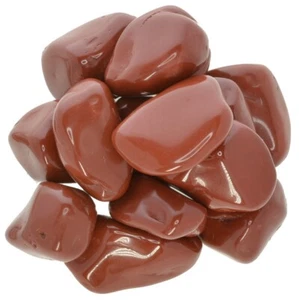 Piedras caídas de jaspe rojo de 3 libras - grado 1 - grandes - 1,25"" a 1,75"" Avg. - Imagen 1 de 3