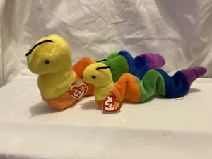 Ty Beanie Inch The Inch Worm (2-teiliges Set) 1 Baby #4044 & 1 Buddy #9331 - Bild 1 von 13