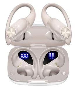 Pocbuds T60 True Wireless Earphones Bluetooth Wireless Over Ear Black Earbuds - Picture 1 of 8