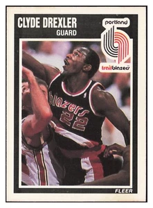 Fleer Clyde Drexler #128 Portland Trailblazers 1989-90 - Foto 1 di 2