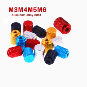 Knurled Anodised Aluminium Thumb Nuts, closed end, M3 M4 M5 M6 Grip Knob Nut - Picture 1 of 6