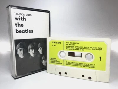 WITH THE BEATLES Vintage Cassette TC-PCS 3045 **UK 1ST ISSUE 1970** GREEN LABELS - Image 1 of 4