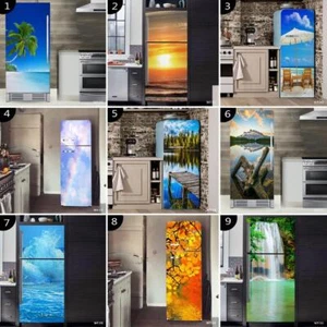 3D Fridge Door Self-Adhesive Decal Wall Sticker Refrigerator Wrap Decor Nature - Picture 1 of 10