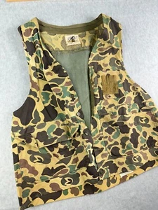 Vintage Black Sheep Unisex Size L Duck Camouflage 60s Hunting Shooting Vest - Picture 1 of 13