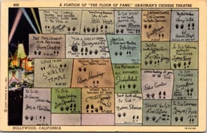 Hollywood, California A Portion of The Floor of Fame, Grauman's Chinese Theatre - Picture 1 of 2