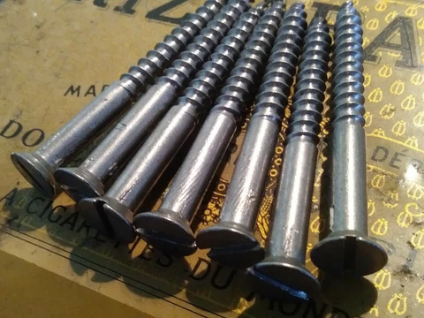 Ø 12x2 3/8 XXL IRON WOOD SCREWS SLOTTED ANTIQUE WOOD SCREWS VINTAGE WOOD SCREWS Cover