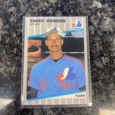 1989 Fleer RC #381 Randy Johnson Rookie Seattle Mariners NM Or Better - Image 1 of 2