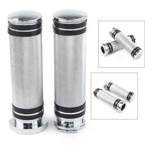 Empuñaduras de manillar para Sportster Dyna Softail Touring V-Rod VRSC XL XR cromadas - Imagen 1 de 12