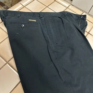 Pantalones de vestir Savane de poliéster azul marino delantero plano para hombre 40x30 - Imagen 1 de 6